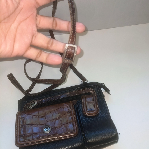 Vintage Brighton "Hudson" Crossbody Organizer Bag - Black - Picture 9 of 13